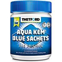 Thetford 200413 Bolsitas para desodorizar y facilitar el vaciado del depósito de residuos Aqua Kem Blue Sachets